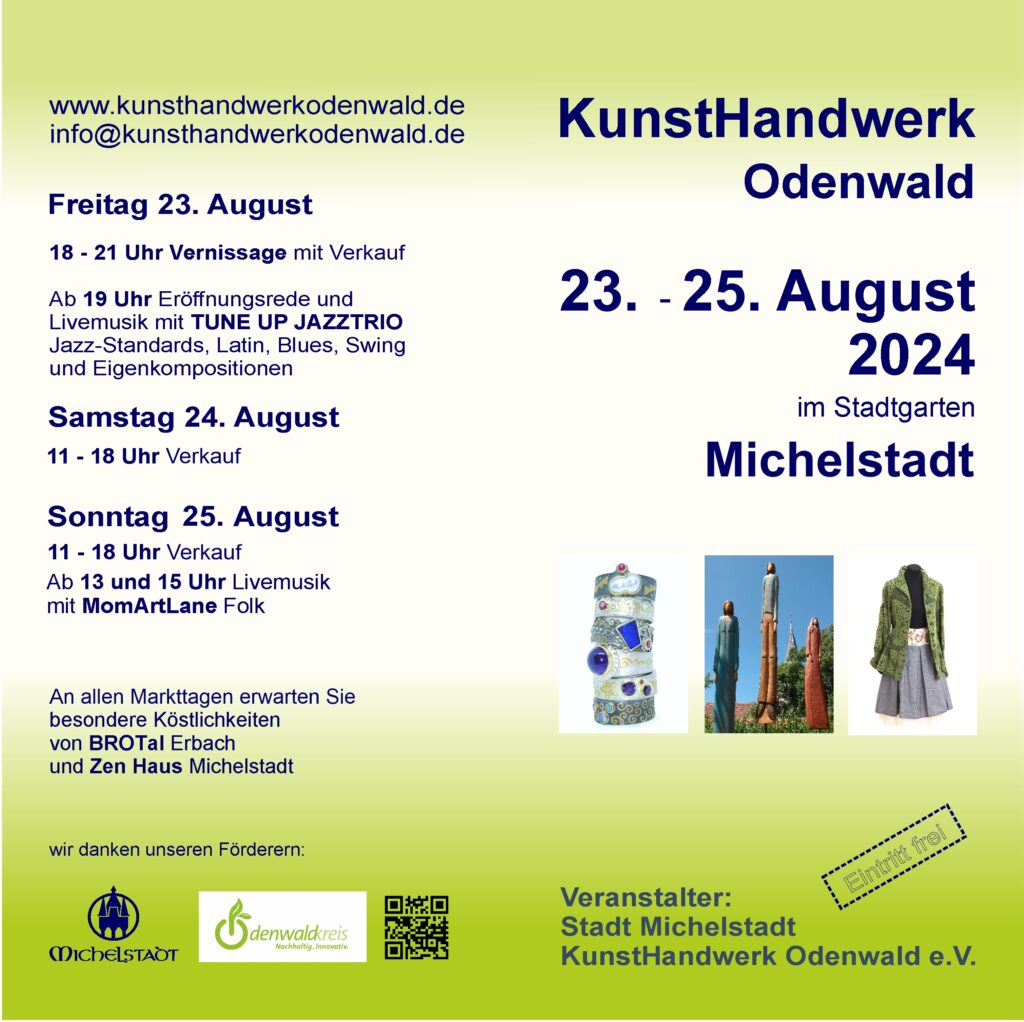 KunstHandwerkOdenwald 2024 im Michelstädter Stadtgarten